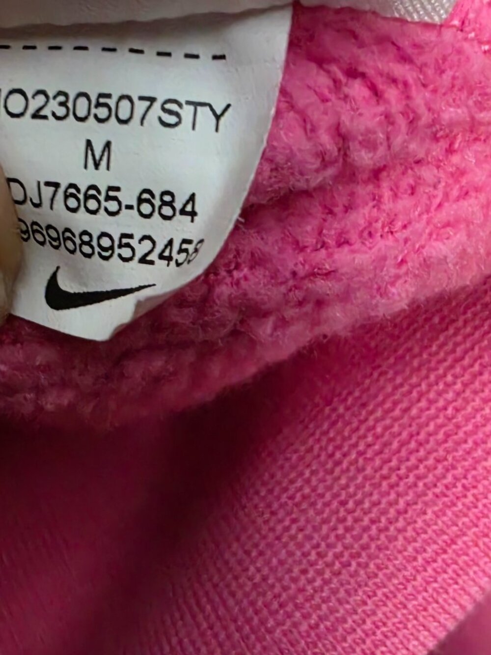 Nike Phoenix Fleece Women's Pink Crewneck Oversized Cropped Sweatshirt Sz M - Picture 6 of 12